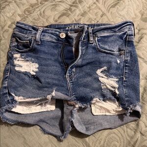 American Eagle Outfitters Distressed Blue Jean Shorts